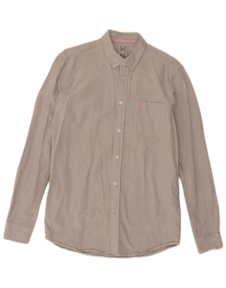 Crew Clothing Cămașă pentru bărbați, bumbac, gri mediu