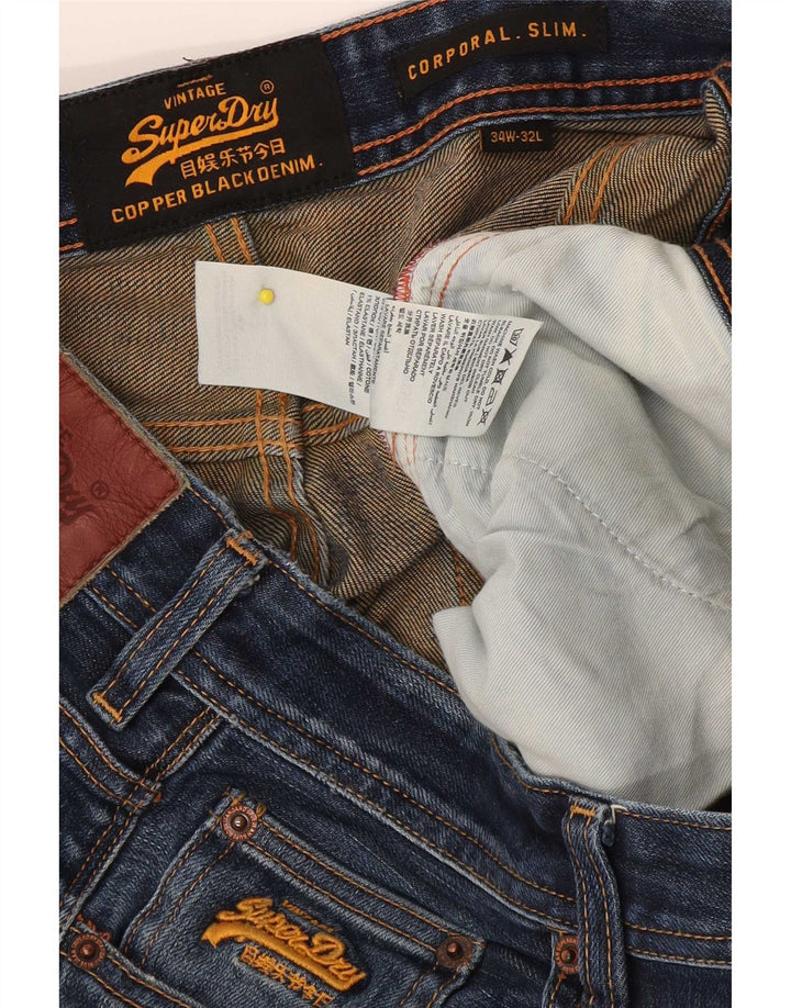 Blugi Superdry Corporal Slim pentru bărbați W34 L32 Bumbac albastru