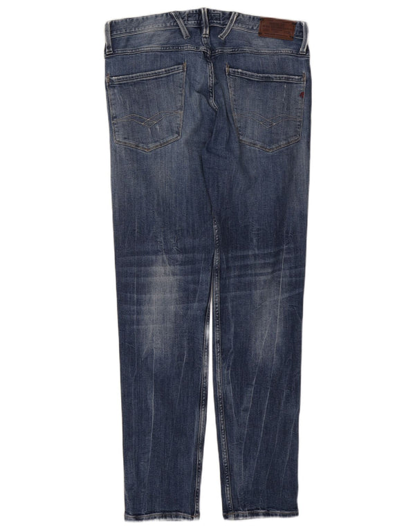 REPLAY Blugi slim Anbass distressed pentru femei W32 L32 bumbac albastru