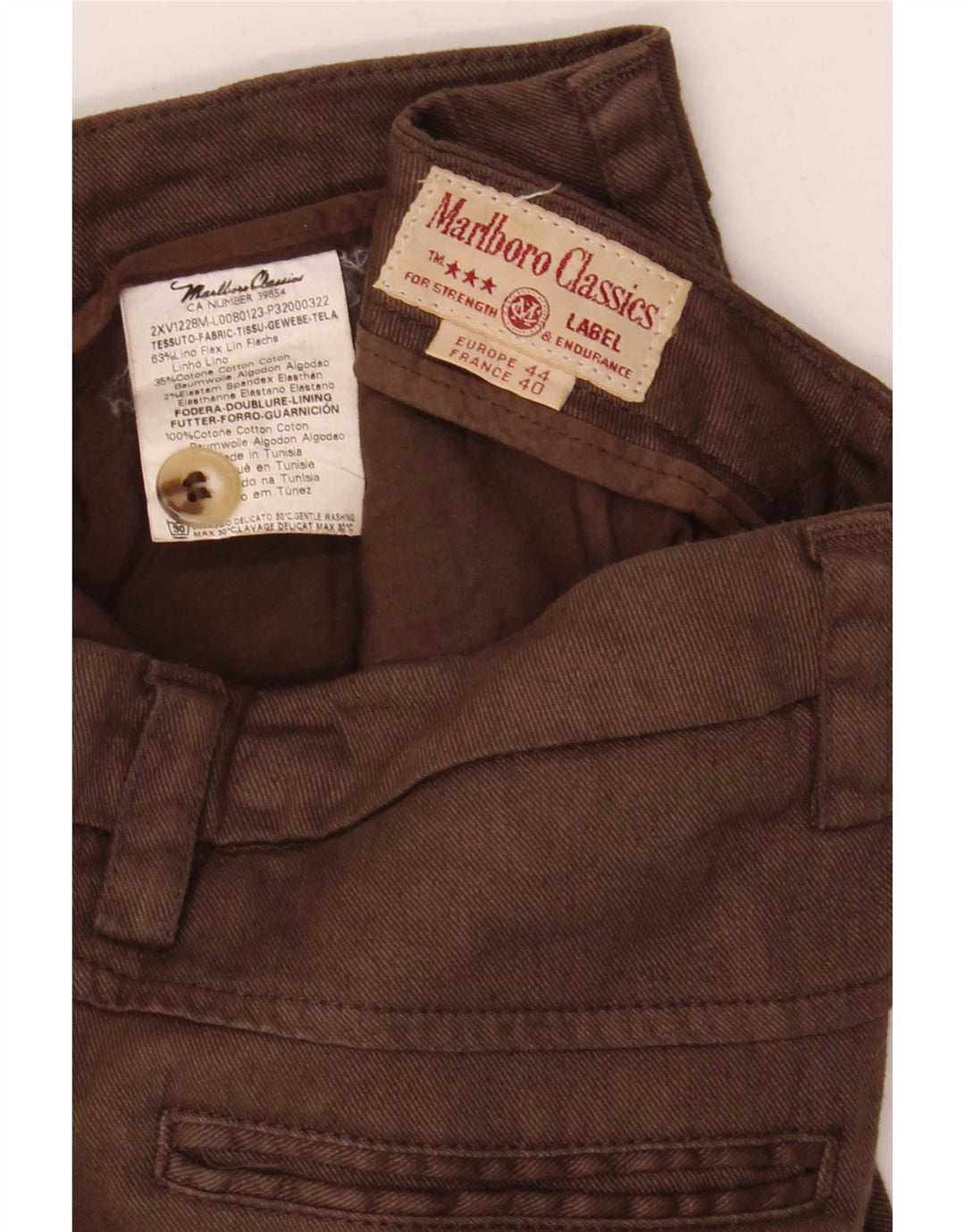 Pantaloni tăiați pentru femei Marlboro Classics L30 L24 Maro in