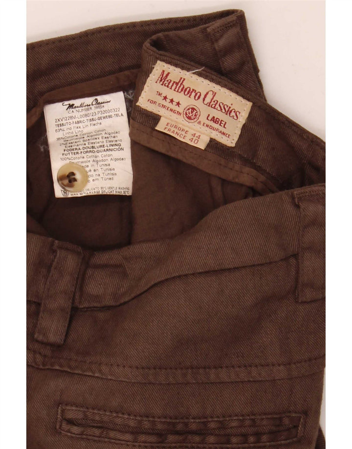 Pantaloni tăiați pentru femei Marlboro Classics L30 L24 Maro in