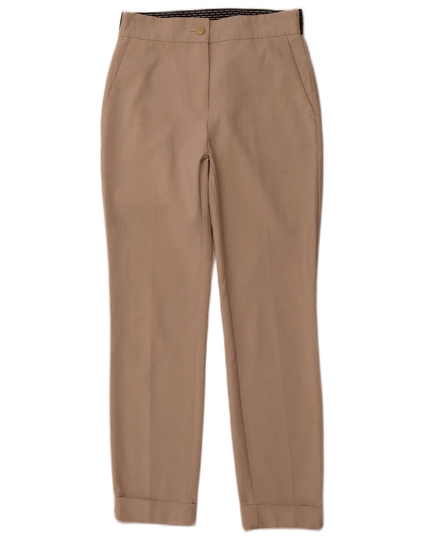 Pantaloni chino conici pentru femei ZARA XS W24 L26 bumbac bej