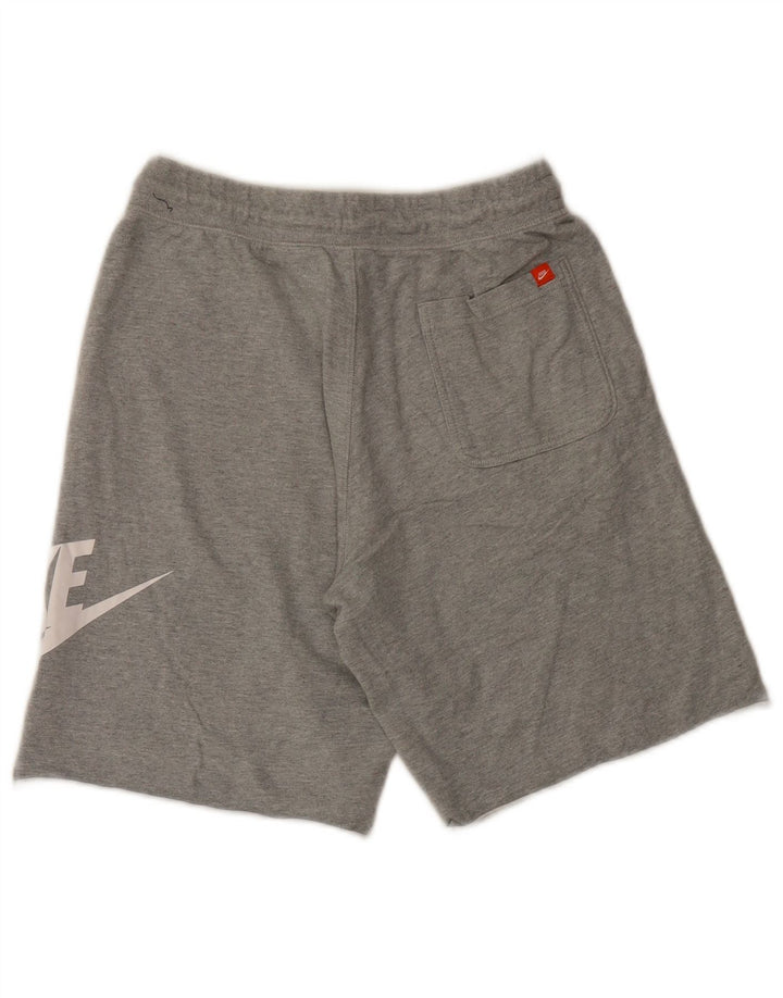 Pantaloni scurți sport grafic Nike pentru bărbați, bumbac cu pete, gri mediu