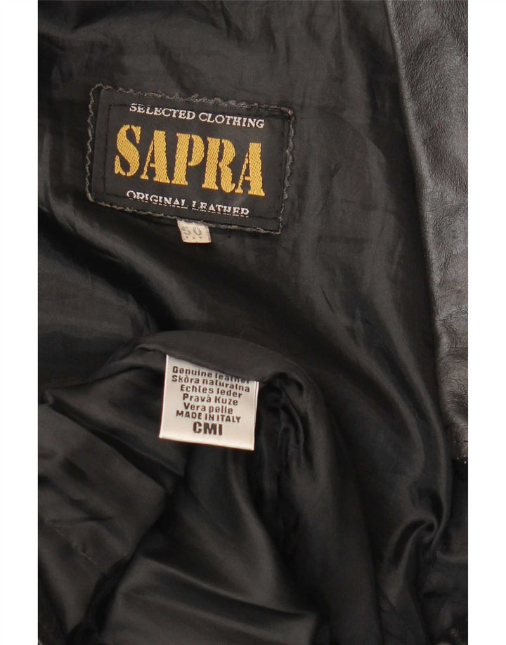 Geacă de piele vintage pentru femei IT 50 XL neagră