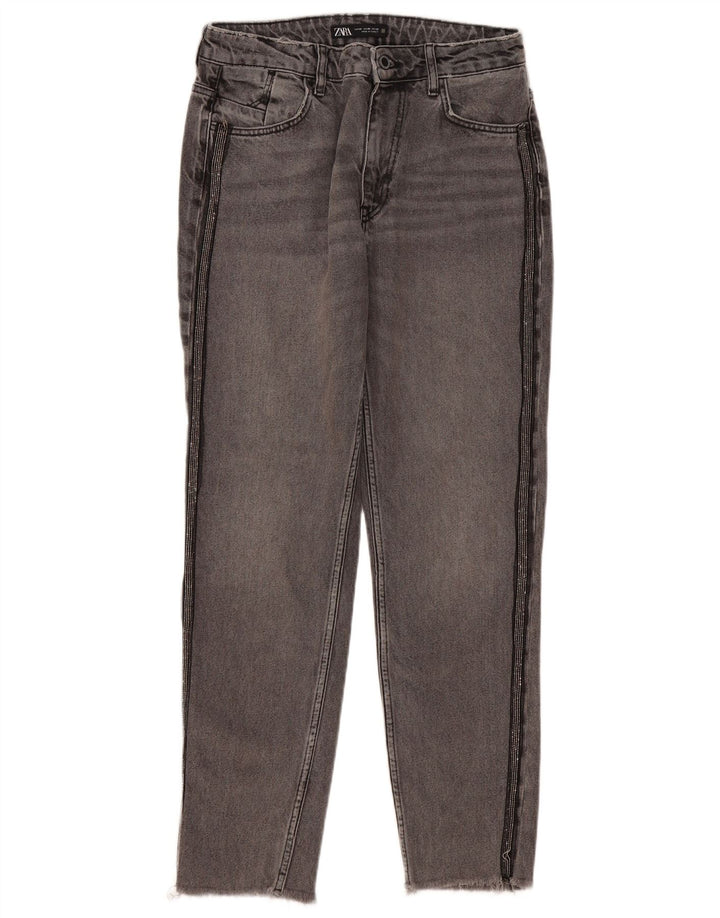 Blugi slim pentru femei Zara EU 38 Mici W28 L28 Gri