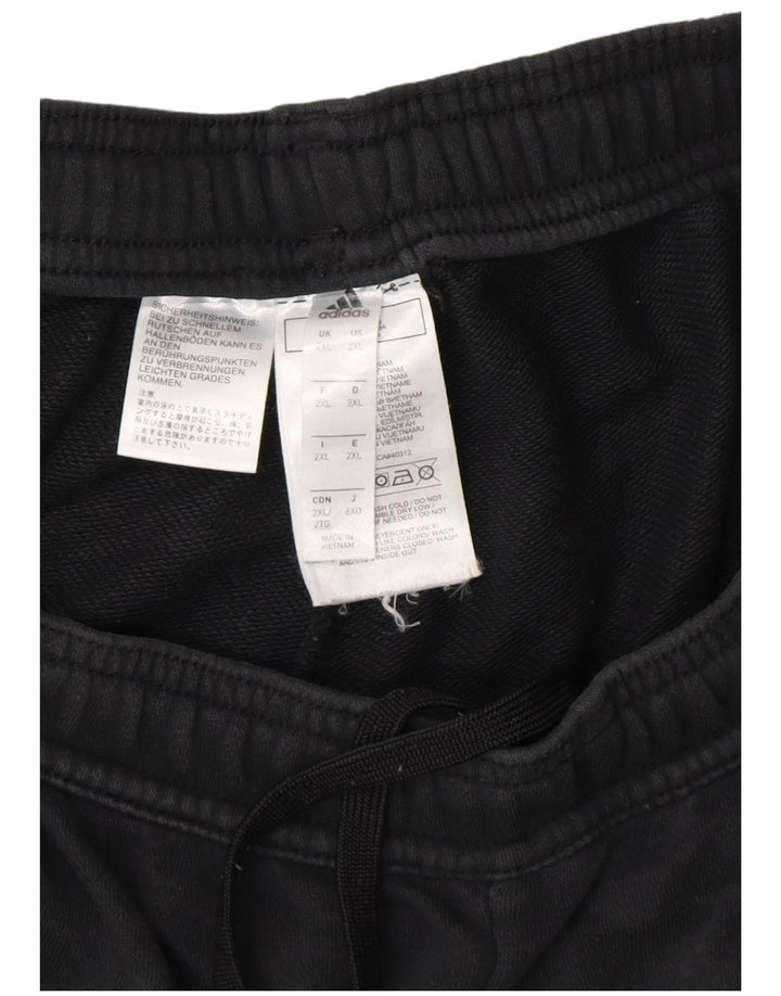 Pantaloni de trening ADIDAS pentru bărbați 2XL bumbac negru