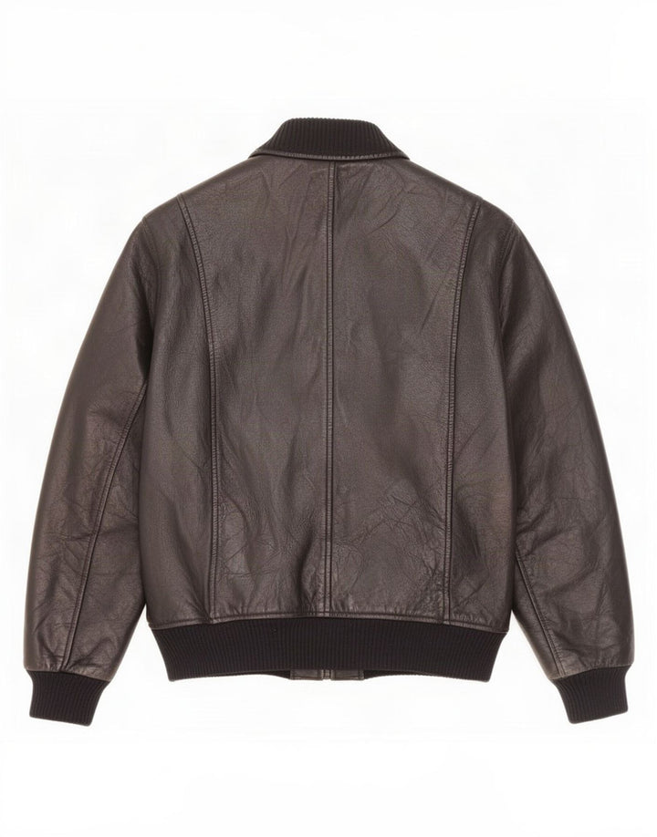 Jachetă de piele vintage pentru bărbați UK 38 Medium Black