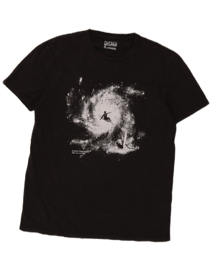 Tricou grafic pentru bărbați Fat Face Top Mediu Negru Bumbac