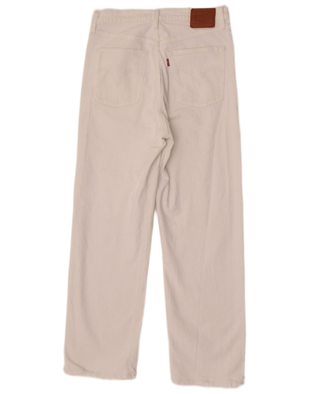 Blugi drepti pentru femei Levi's Ribcage W30 L29 Bumbac alb