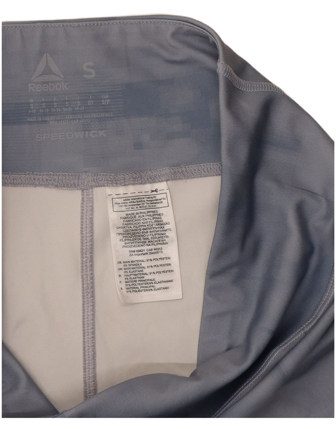 Leggings Reebok Graphic Crop pentru femei UK 8/10 Small Blue Poliester