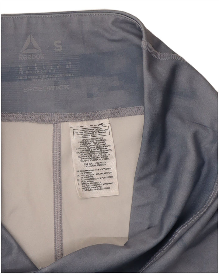 Leggings Reebok Graphic Crop pentru femei UK 8/10 Small Blue Poliester