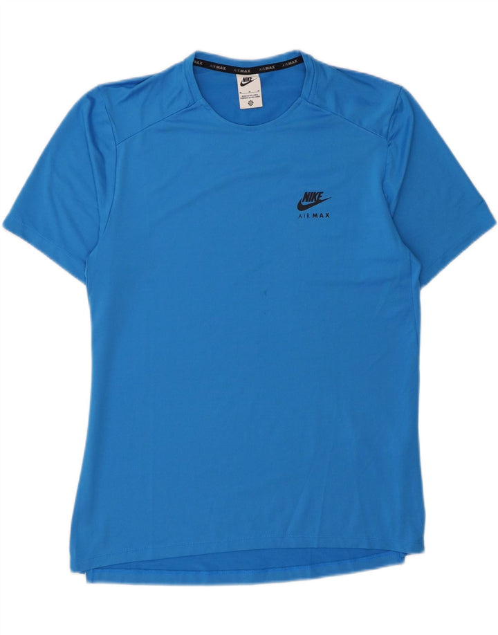 NIKE Mens Air Max Graphic Top 3/4 Sleeve Medium Blue Polyester Vintage Nike and Second-Hand Nike from Messina Hembry 