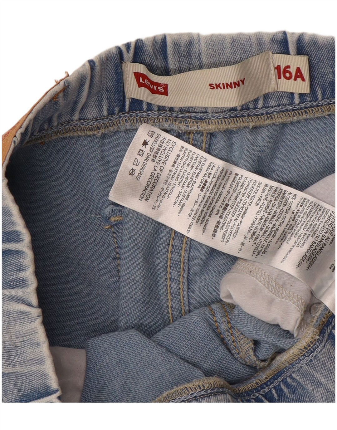 Pantaloni Scurt Denim LEVI'S Băieți 15-16 Ani W29 Bumbac Albastru