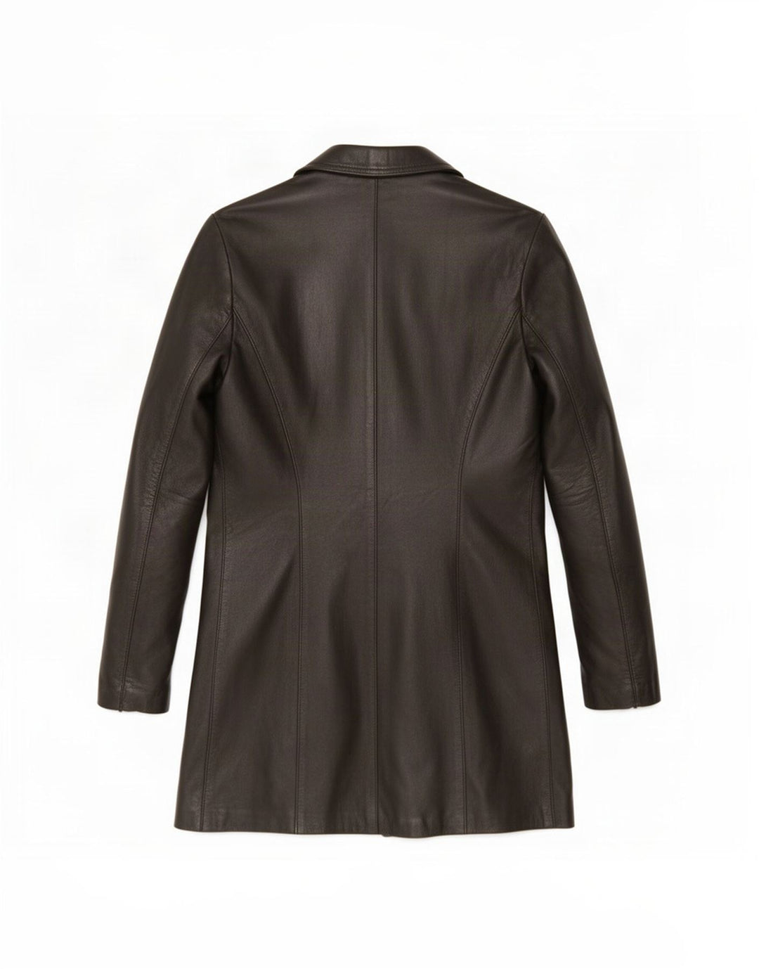 Palton din piele vintage pentru femei UK 10 mic negru