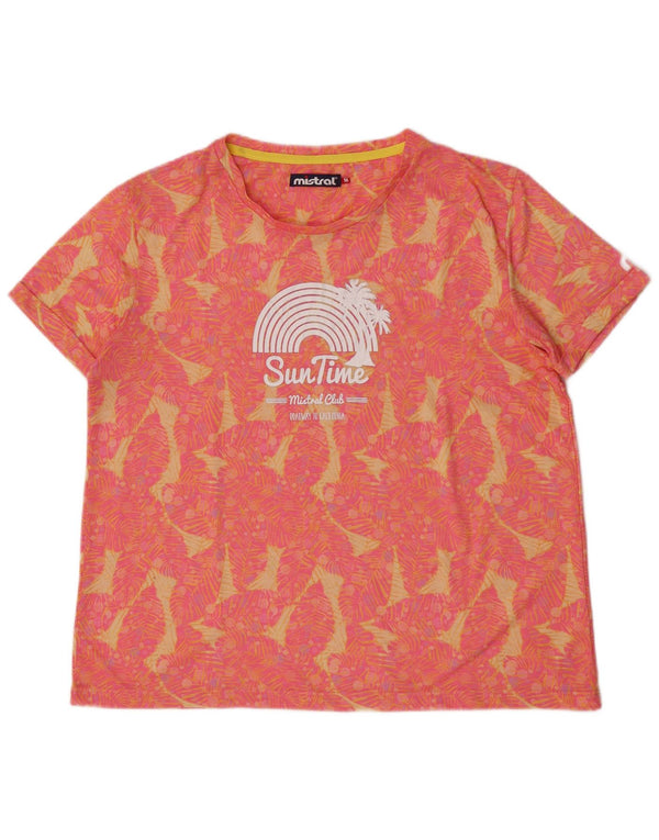Tricou grafic pentru femei Mistral Top UK 14 Medium Pink Floral