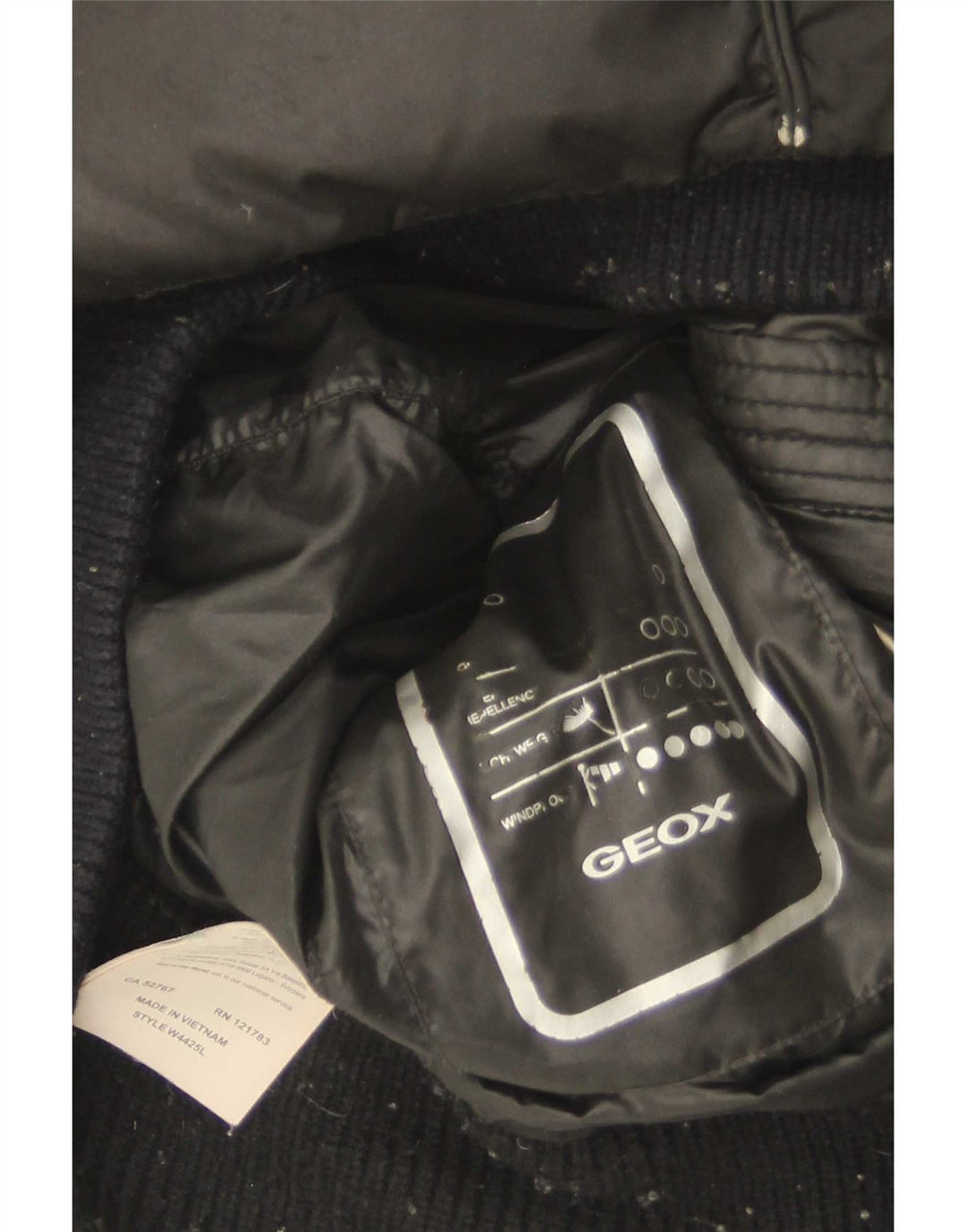 Jachetă căptușită pentru femei Geox UK 8 Small Negru Poliester