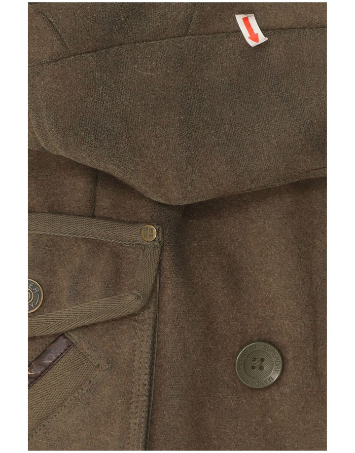 Jachetă militară Superdry pentru femei UK 10 Small Khaki Wool