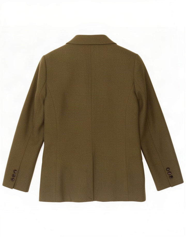 Stefanel Jachetă pentru femei cu 2 nasturi IT 40 Small Khaki Wool