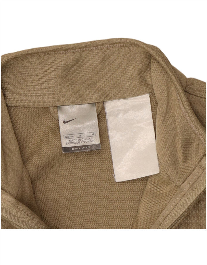 Jachetă de top pentru trening Nike Dri Fit pentru femei US 8/10 Bej mediu