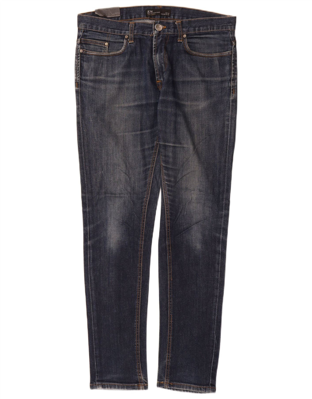 Blugi slim pentru bărbați Zara EU 42 Large W32 L32 Albastru