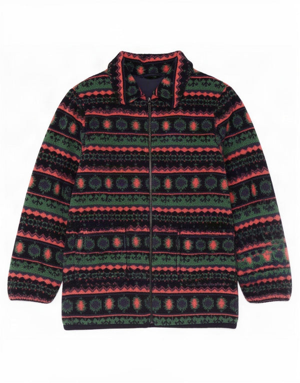 Jachetă vintage pentru bărbați din lână UK 44 2XL multicoloră Fair Isle