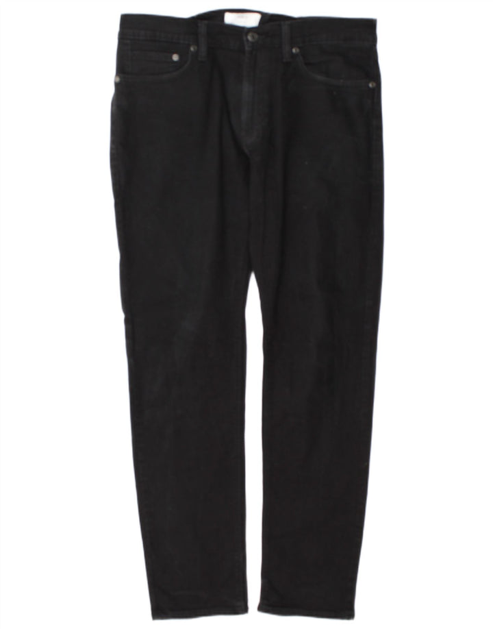 Blugi slim pentru bărbați Marks & Spencer W34 L31 bumbac negru