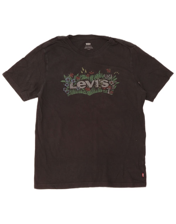 Tricou grafic Levi's pentru bărbați Top mic, negru, bumbac