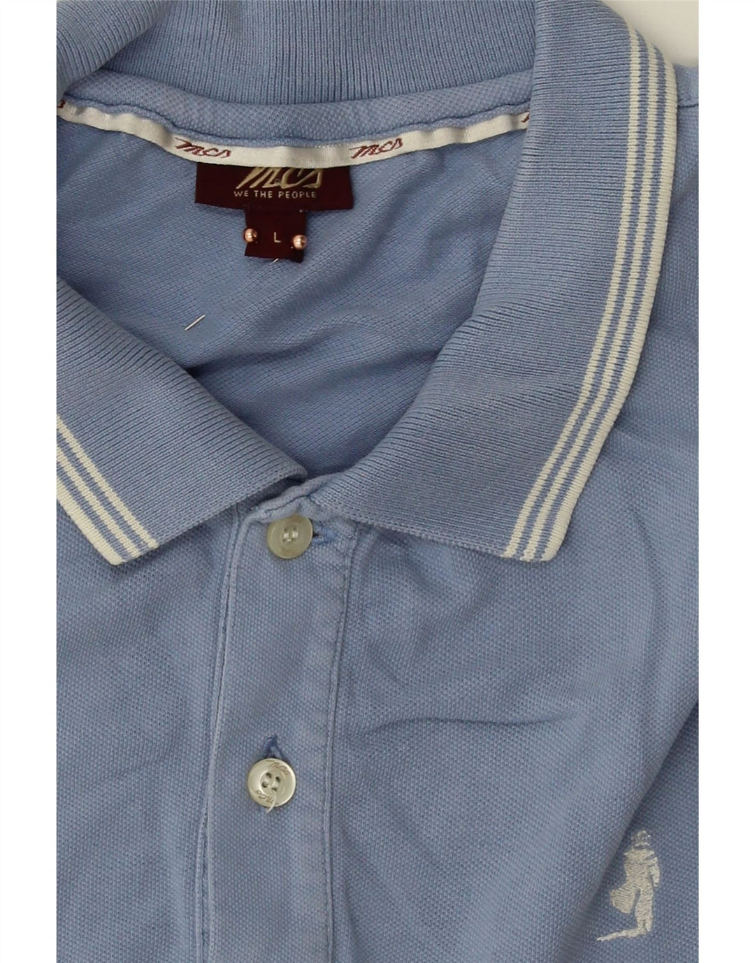 MARLBORO CLASSICS Mens Polo Shirt Large Blue Cotton Vintage Marlboro Classics and Second-Hand Marlboro Classics from Messina Hembry 