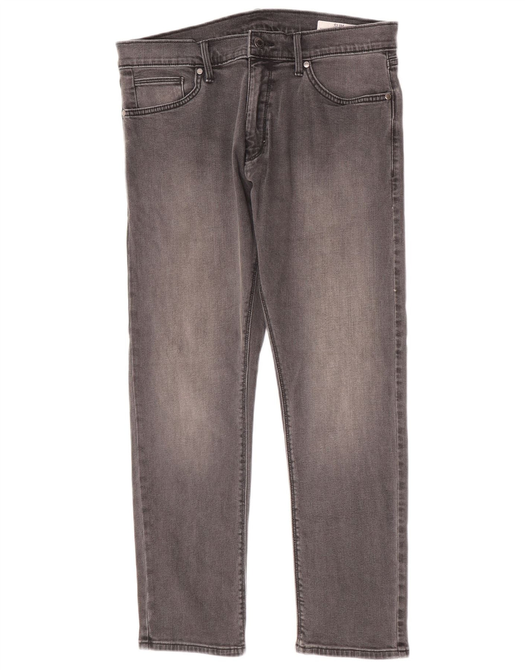 Blugi slim pentru bărbați Marks & Spencer W34 L29 bumbac gri