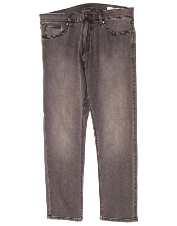 Blugi slim pentru bărbați Marks & Spencer W34 L29 bumbac gri