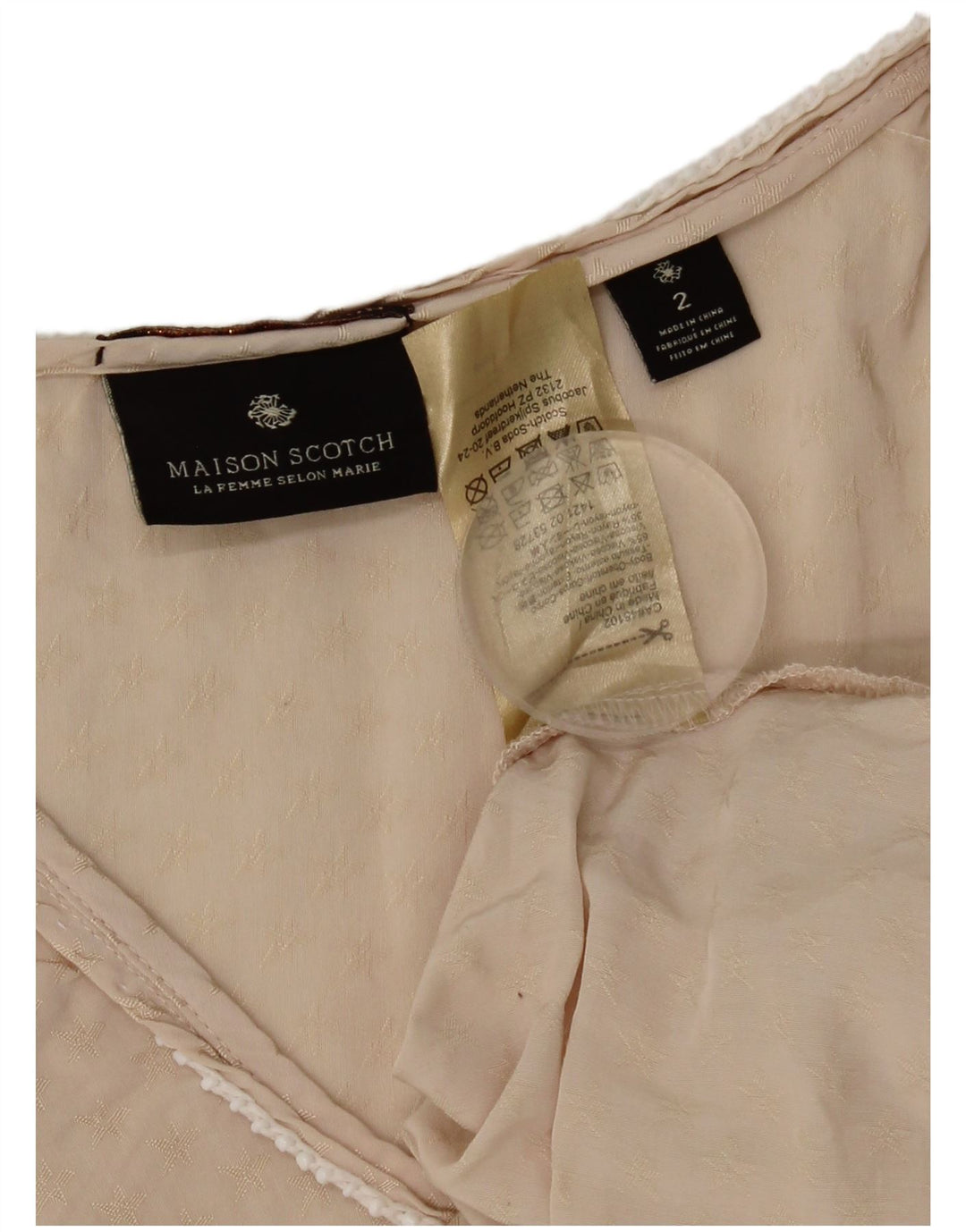 Vestă supradimensionată pentru femei Maison Scotch US 2 XS Bej Viscoză