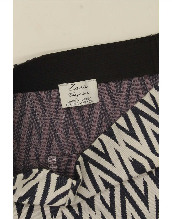 Fusta Mini Trafaluc pentru Femei Zara Medium W28 Bleumarin Geometric