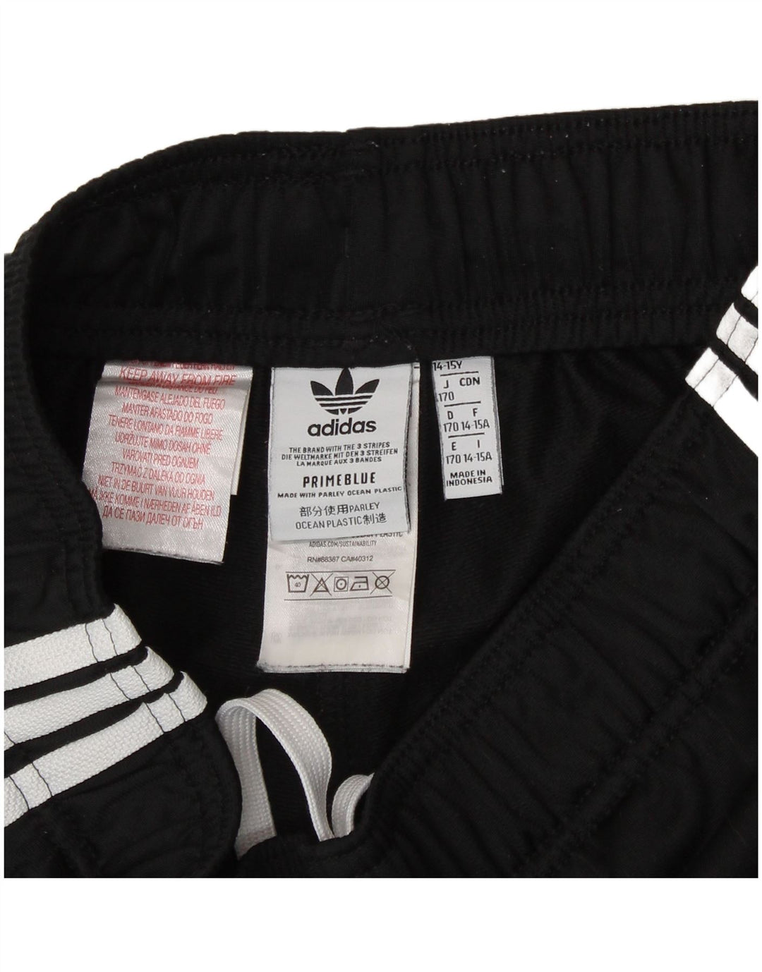 Pantaloni de trening ADIDAS Băieți Joggeri 14-15 ani Poliester cu dungi negre