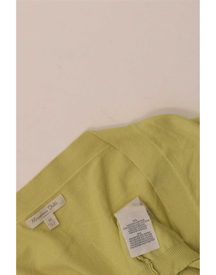 Pulover cardigan Massimo Dutti pentru femei UK 12 Viscoză galbenă medie