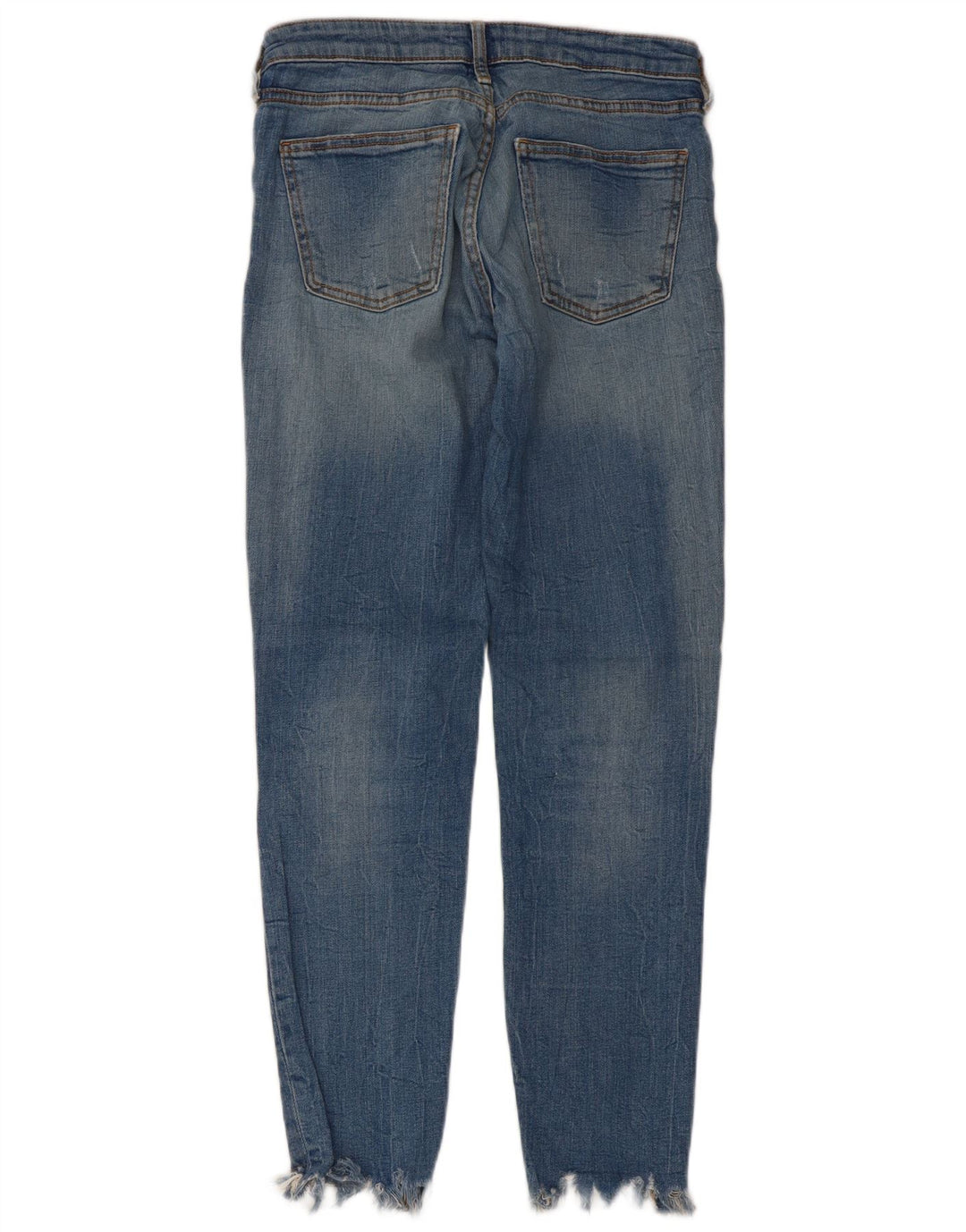 Blugi slim pentru femei Distressed Zara EU 38 Mici L28 L28 Albastru