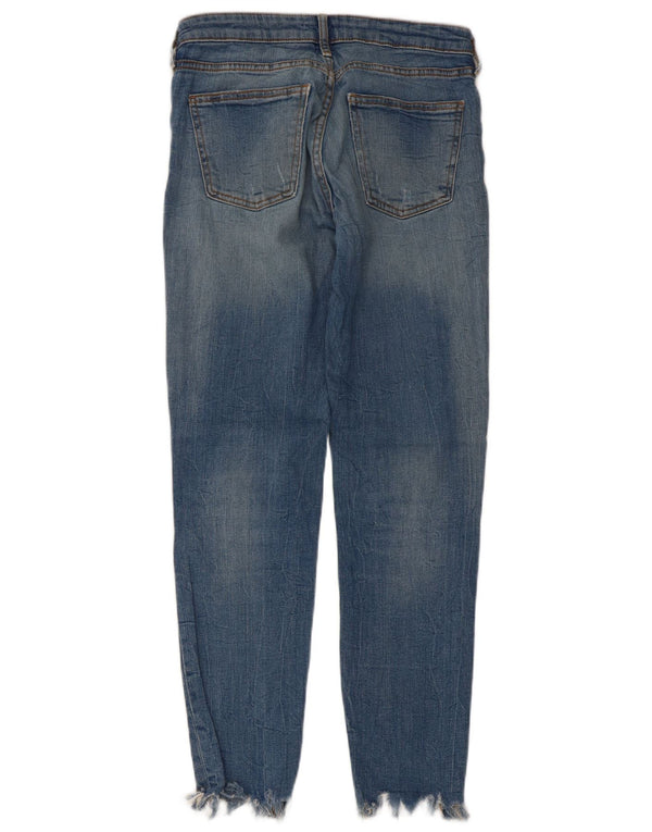 Blugi slim pentru femei Distressed Zara EU 38 Mici L28 L28 Albastru