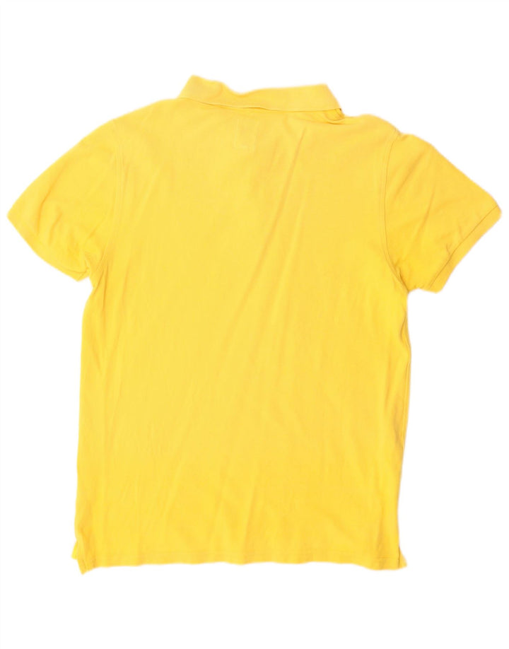 Tricou polo Lyle & Scott pentru bărbați, bumbac galben mediu