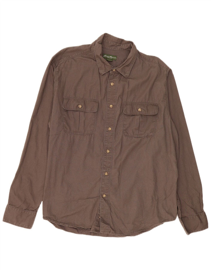 Cămașă pentru bărbați Eddie Bauer 2XL, bumbac maro