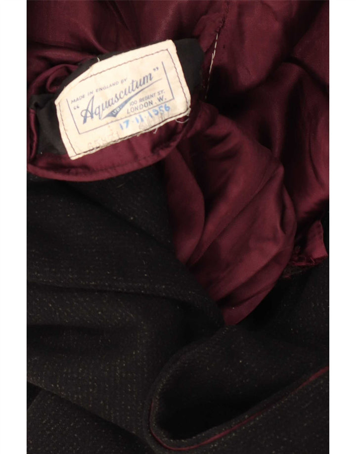 Aquascutum Mens Overcoat UK 40 Large Black