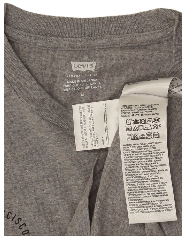 Tricou cu grafic pentru bărbați LEVI'S Top din bumbac cu pete gri mediu