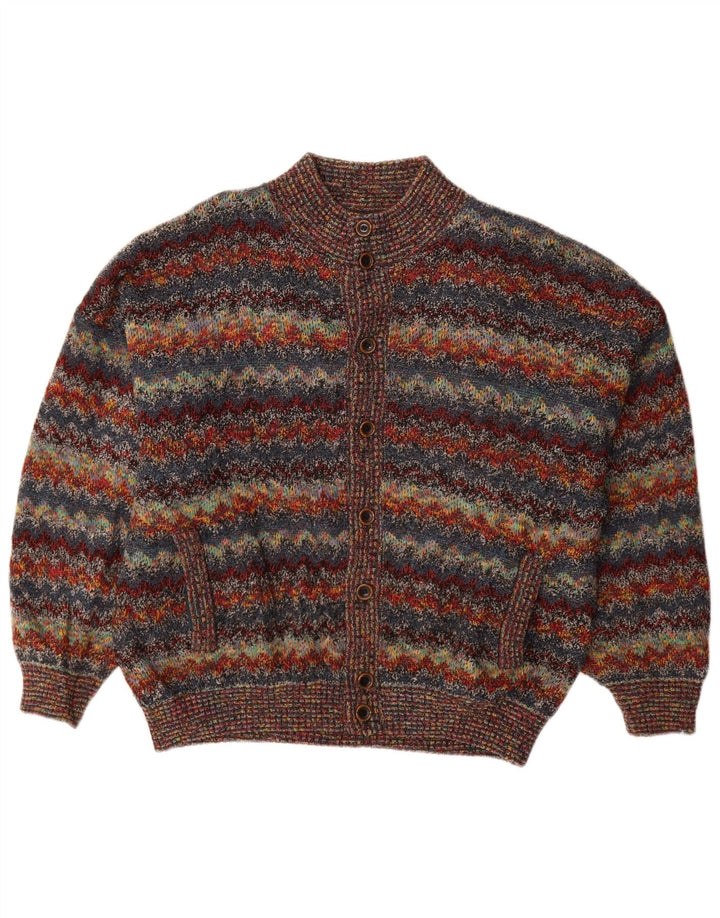 Pulover Vintage pentru bărbați 2XL Lână cu dungi multicolore