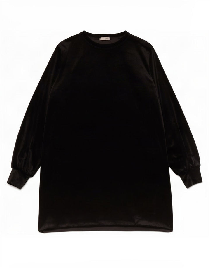 Rochie cu mânecă lungă pentru femei Zara UK 16 Poliester negru mare