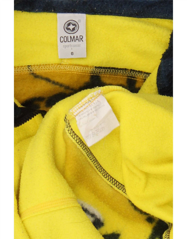 Pulover Colmar pentru bărbați, cu fermoar și gât, din lână, 2XL, din poliester color bloc, galben