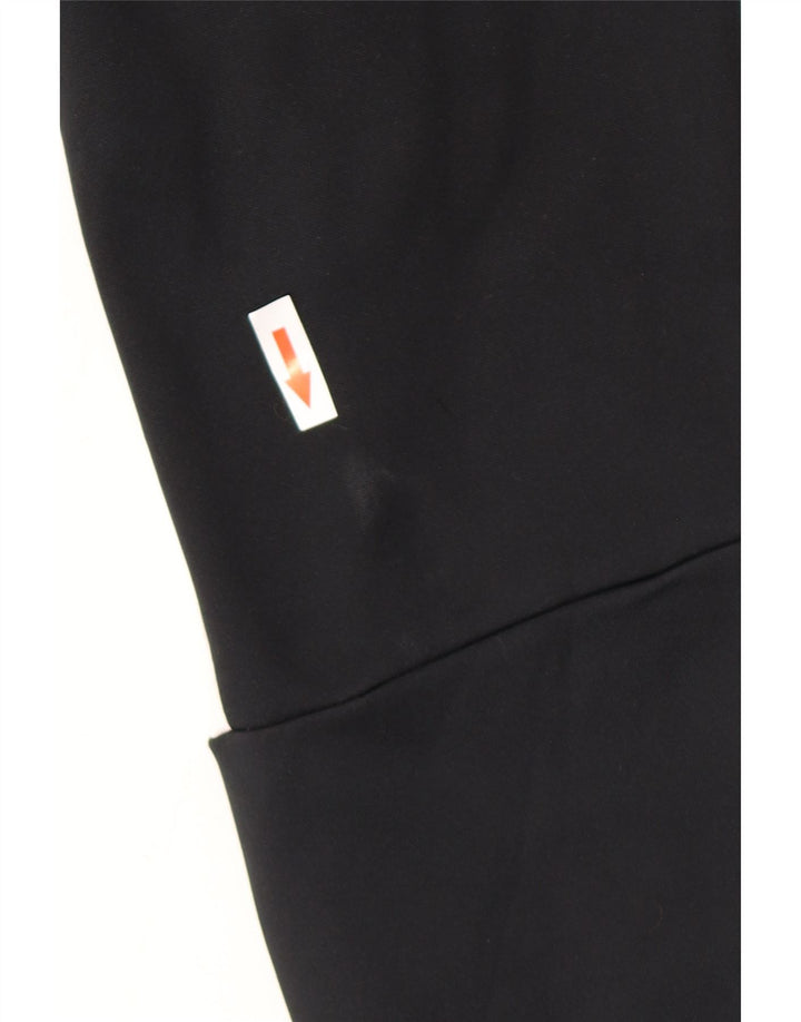 Top de trening pentru bărbați Dri Fit, cu fermoar și gât, negru, colorblock