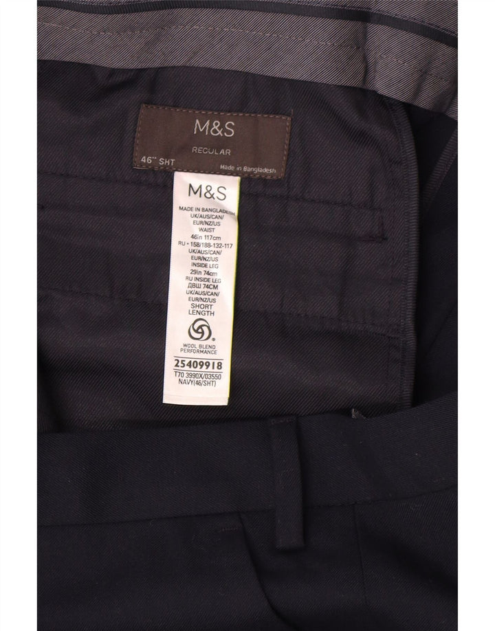 Marks & Spencer Pantaloni scurti de costum pentru bărbați L46 L29 Bleumarin