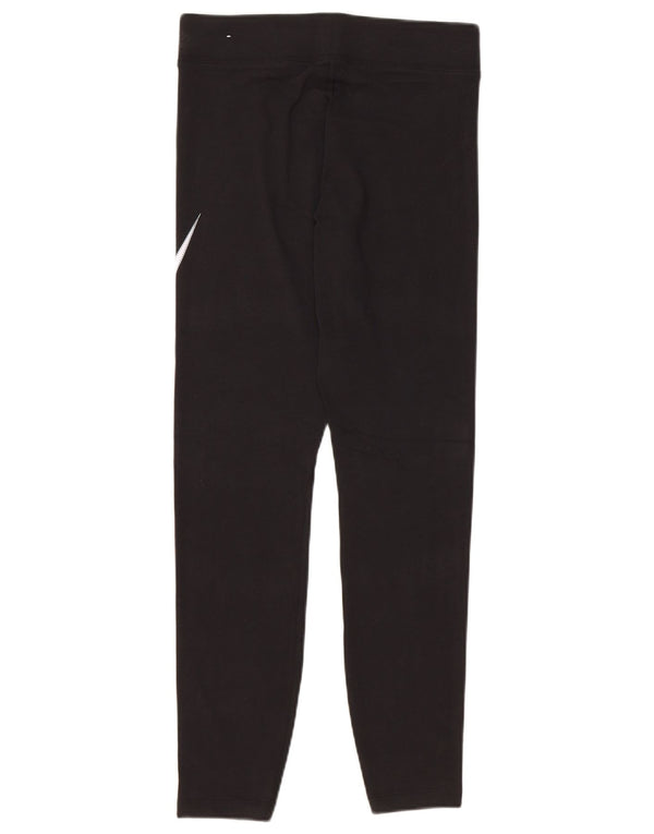 Leggings grafic NIKE pentru femei UK 12, bumbac mediu negru
