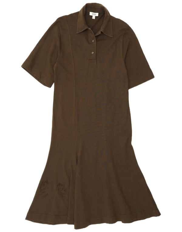 Rochie polo maxi pentru femei Cos UK 10 Bumbac kaki mic