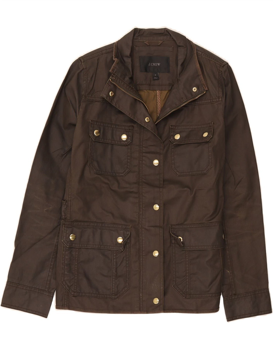 Jachetă pentru femei J. CREW UK 10 mic maro bumbac