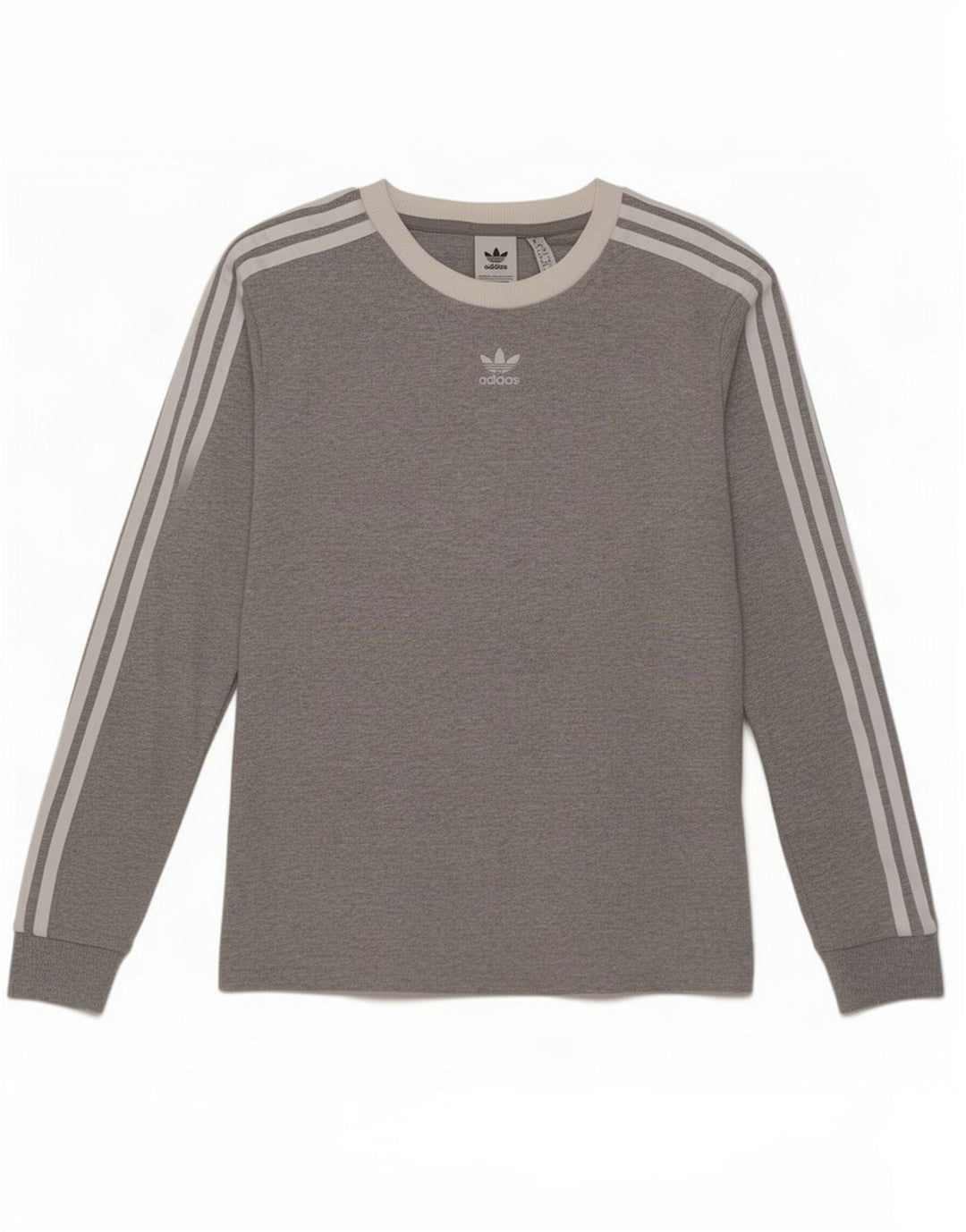 Top pentru femei Adidas cu mânecă lungă UK 10 mic, gri bumbac