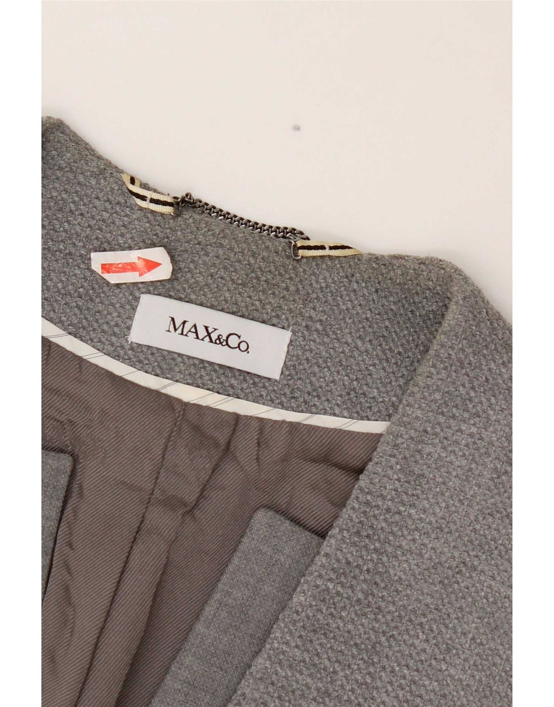Max & Co. Sacou blazer pentru femei cu 1 nasture UK 6 XS poliester gri